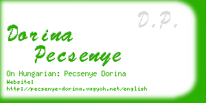 dorina pecsenye business card